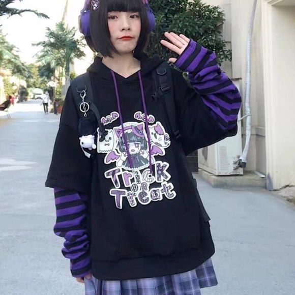 Trick or Treat Lolita Pullover Sweater Halloween Hoodie - Picture 3 of 9